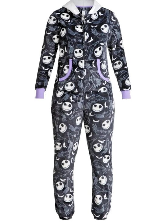 DISNEY The Nightmare Before Christmas Jack Skellington Union Suit Women’s M NEW - Picture 1 of 7